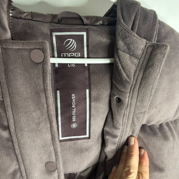 NWOT MPG Velvet Puffer Jacket 650 Fill Power – Women’s Large - Picture 4 of 7